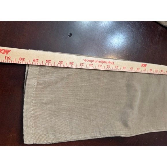 LL Bean Favorite Fit Corduroy Pants Womens 16 Regular Tan Khaki Straight Leg - Picture 7 of 9